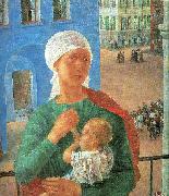 Petrov-Vodkin, Kozma The Year 1918 in Petrograd oil painting